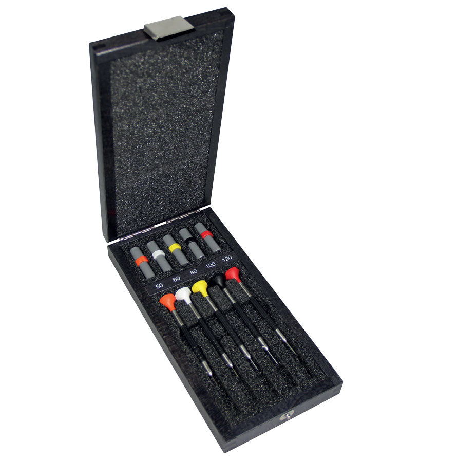 Assortment of 5 Ergonomic Screwdriver Set in Wooden Case