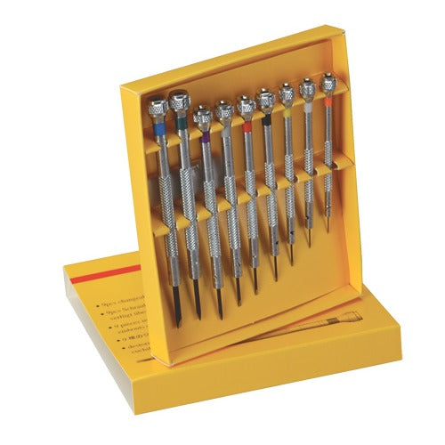 9-Piece Flat Screwdriver Sets in Case