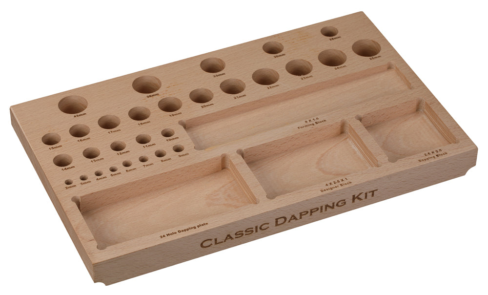 34 Piece Classic Complete Dapping Kit with 4 Dapping Plates and Blocks