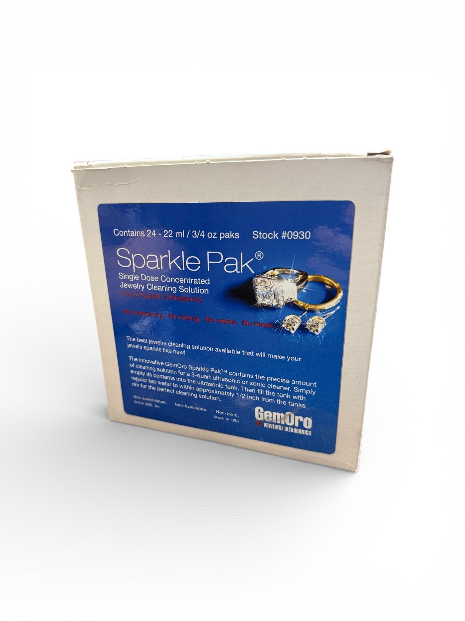 Gemoro Sparkle Pak Plus® Pre-Mixed Solution for Professional Ultrasonics