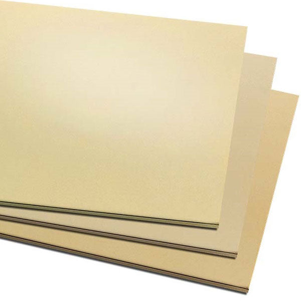 Brass Sheet – 18 to 26 Gauge (12" × 6")