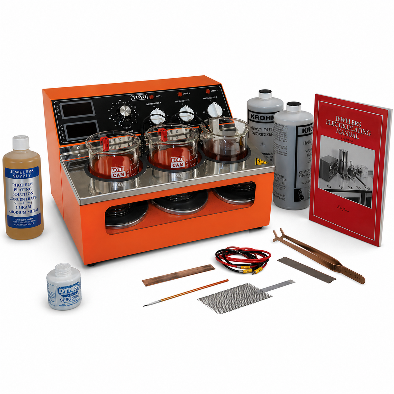 TOYO 3 Beaker Plating Kit - Rhodium or Gold