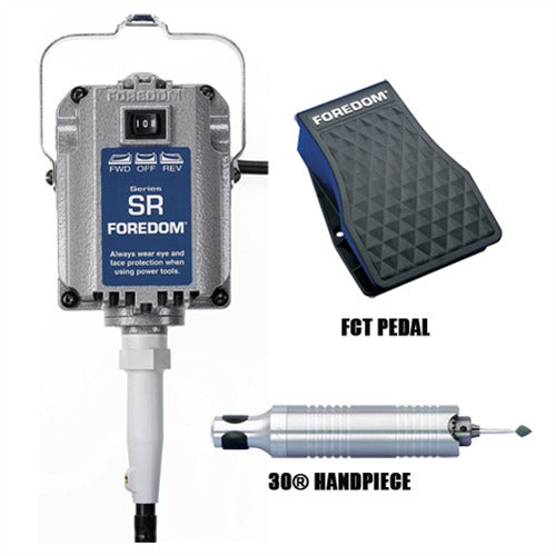 Foredom® SR Motor + FCT Pedal + #30 Handpiece, K.8301