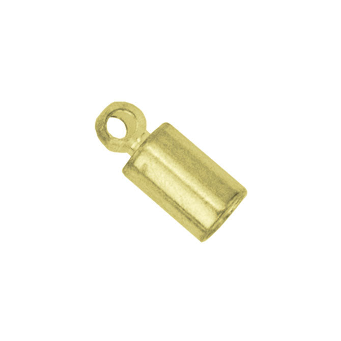 Heavy Tube Cord End - Gold Plated 5PC