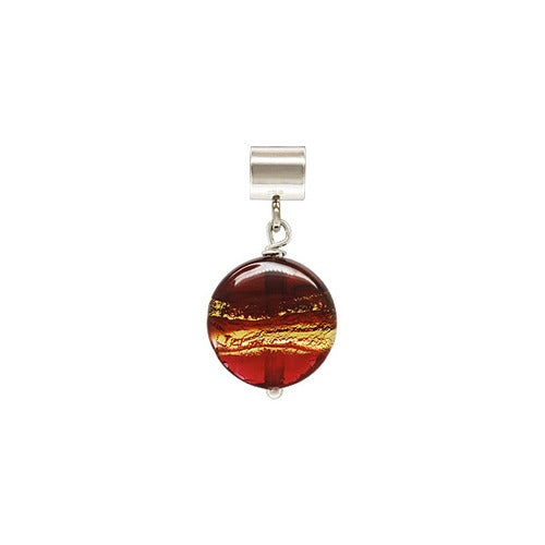 Ruby & Gold Glass Bead Caprice Slider