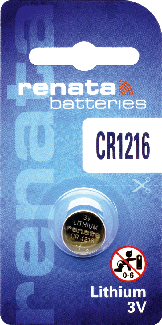 Renata CR1216 MFR Battery 3V Lithium Coin Cell