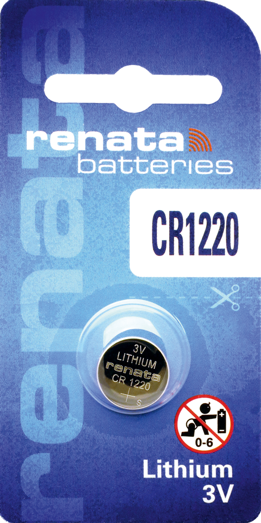 Renata CR1220 MFR Battery 3V Lithium Coin Cell