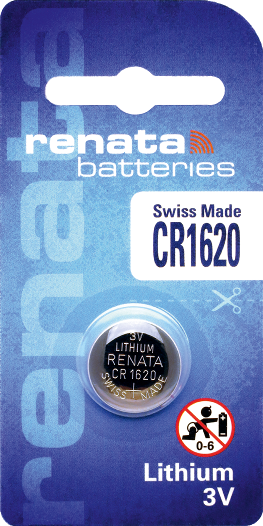 Renata CR1620 Battery 3V Lithium Coin Cell