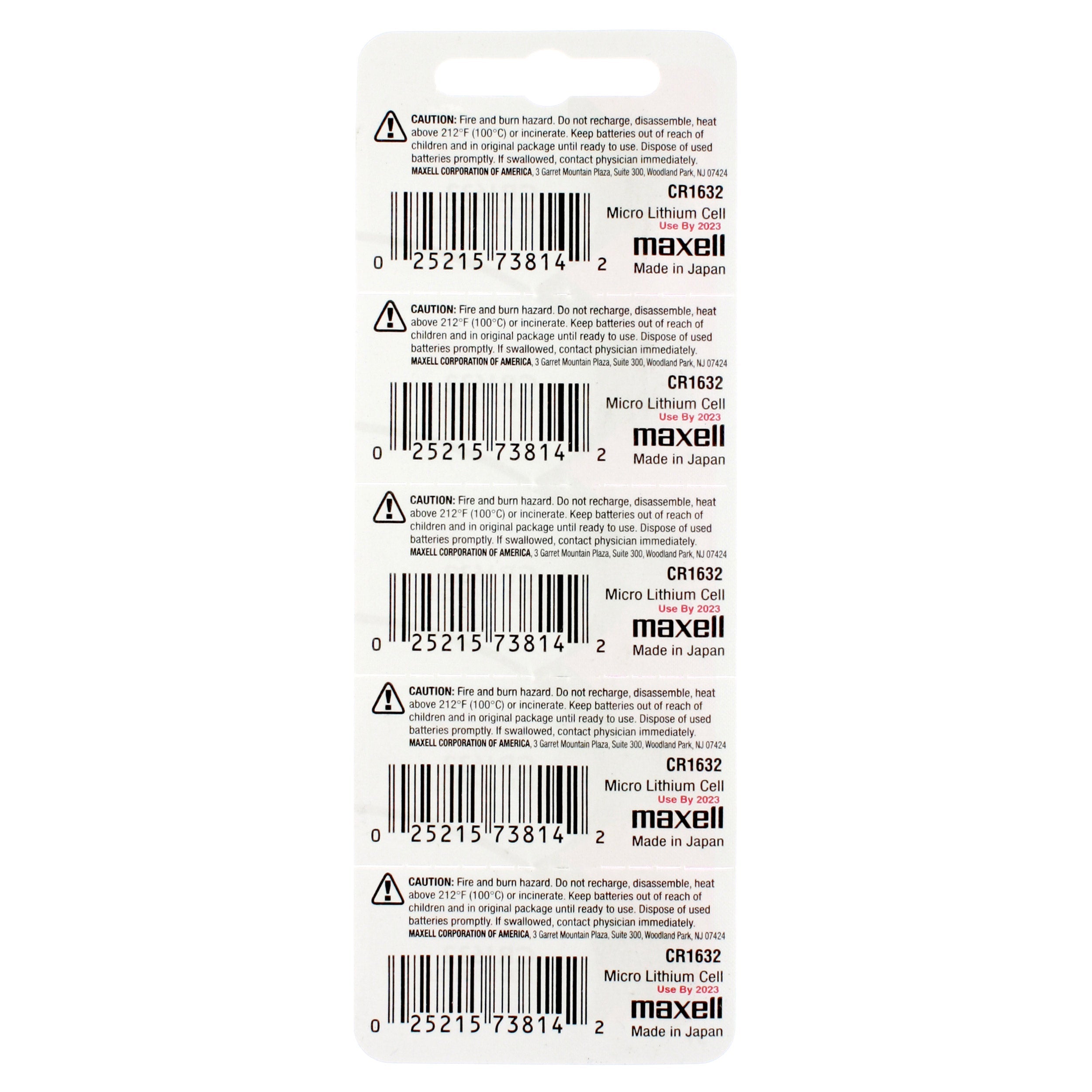 Maxell 1632 (CR1632) Battery, Pk/5