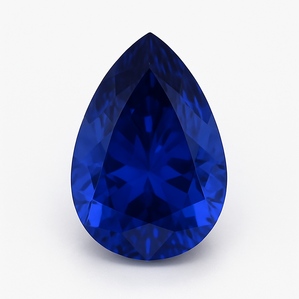 Lab-Created Blue Sapphires – Pear Cut