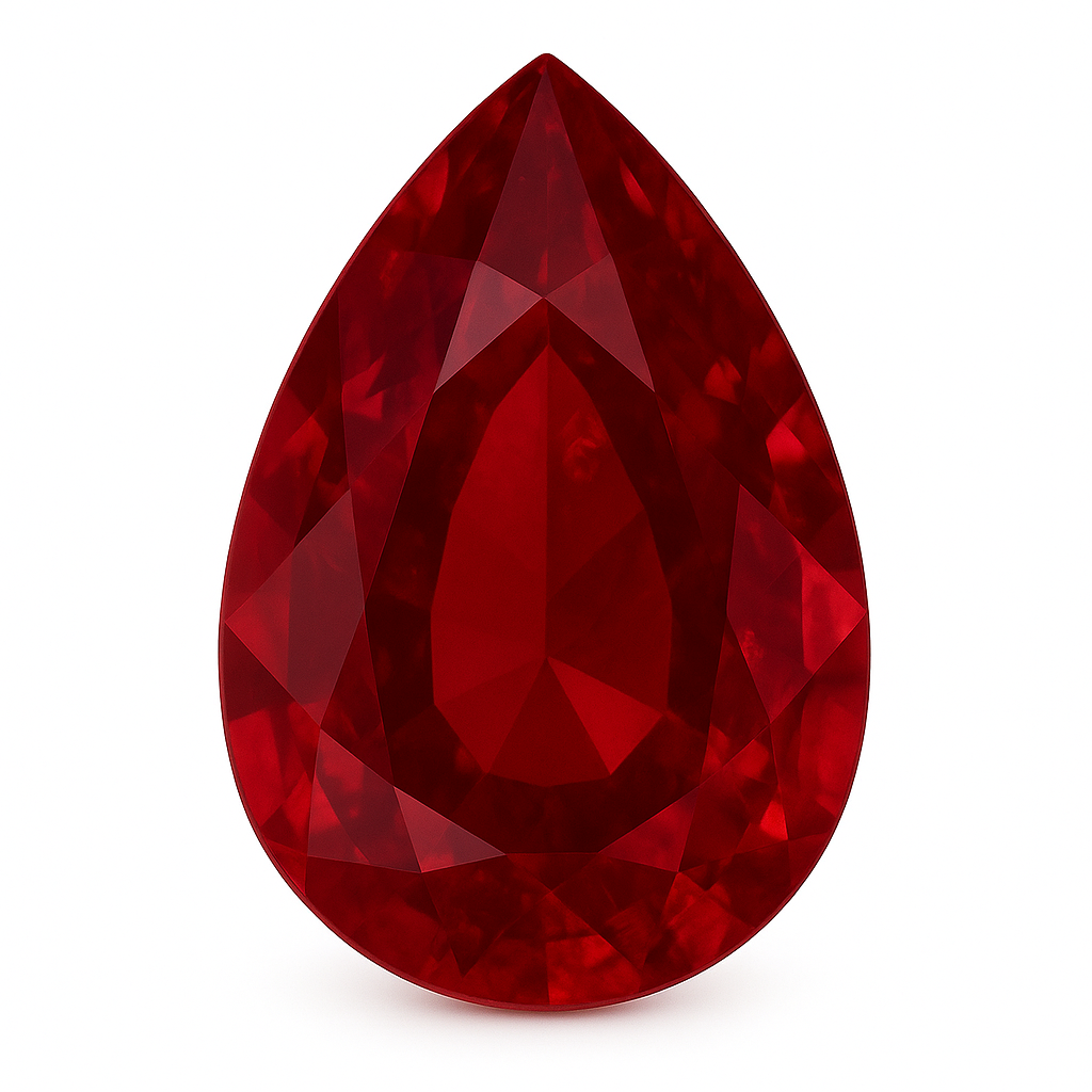 Lab-Created Rubies – Pear Cut