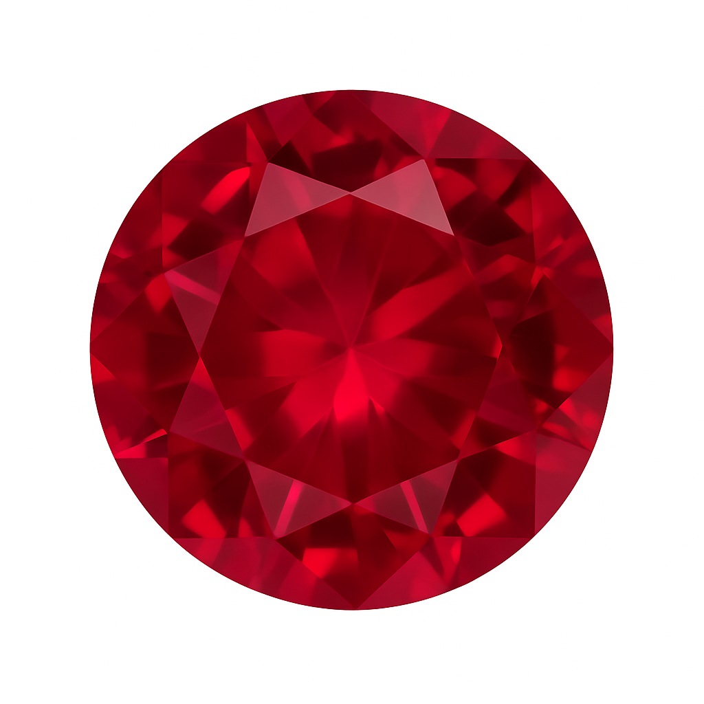 Lab-Created Rubies – Round Cut