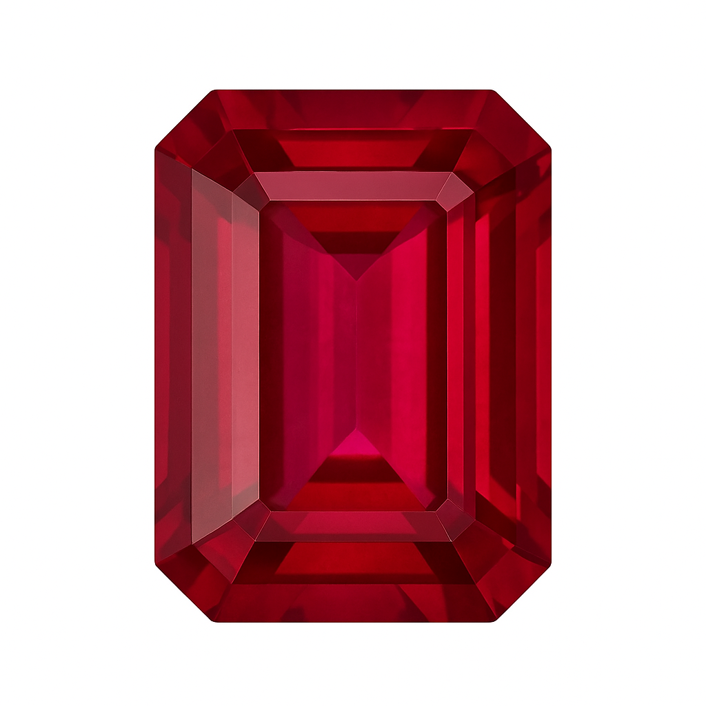 Lab-Created Rubies – Emerald Cut