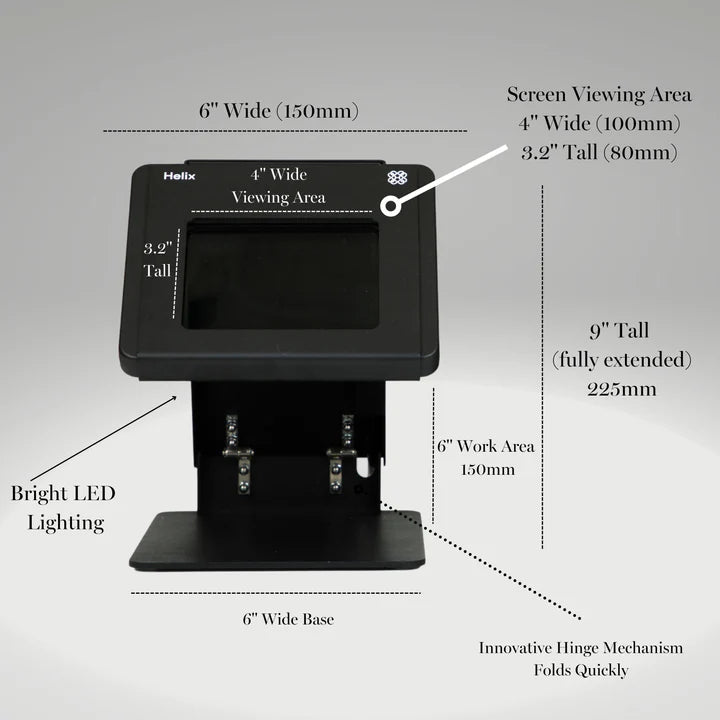 Protective Darkening Screen for Helix PJW, Foldable, 4" Viewing Area