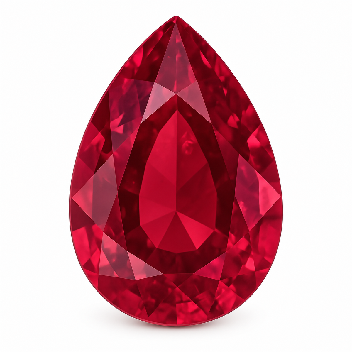 Lab-Created Rubies – Pear Cut