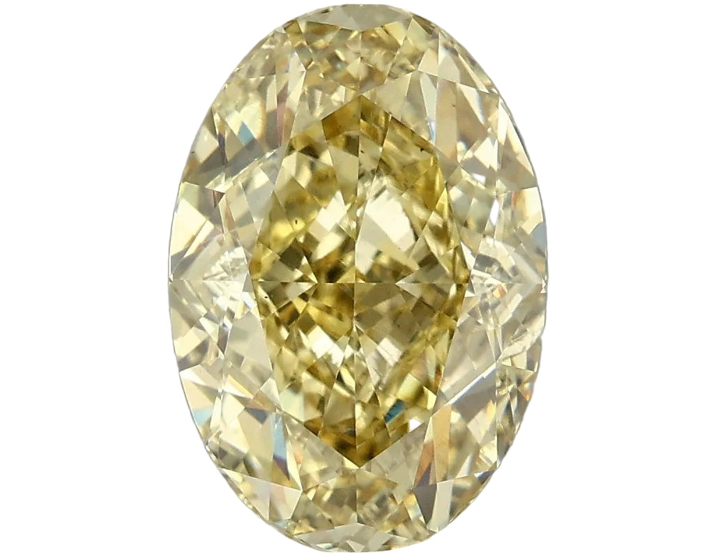 IGI Certified Yellow Oval Lab Diamond