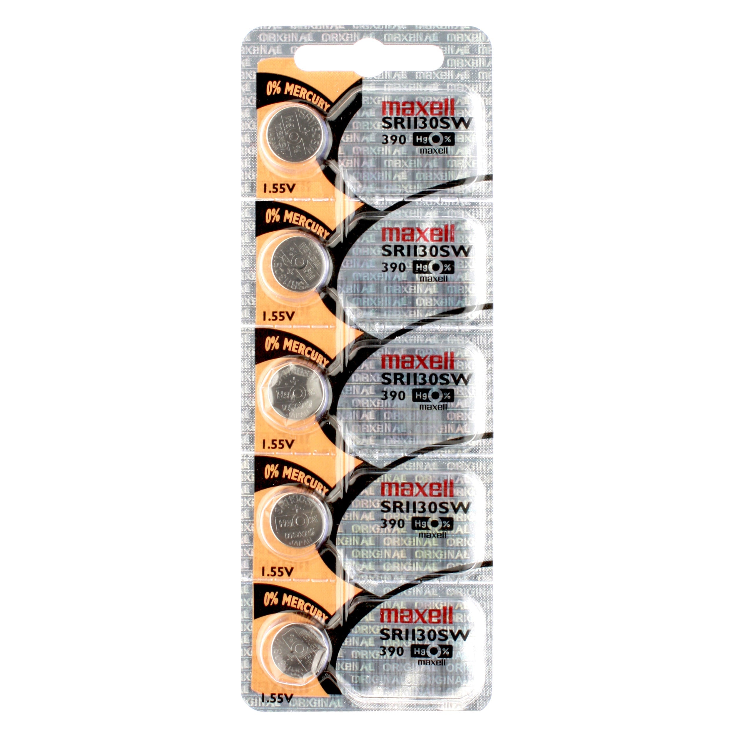 Maxell 390 (SR1130SW) Battery, Pk/5
