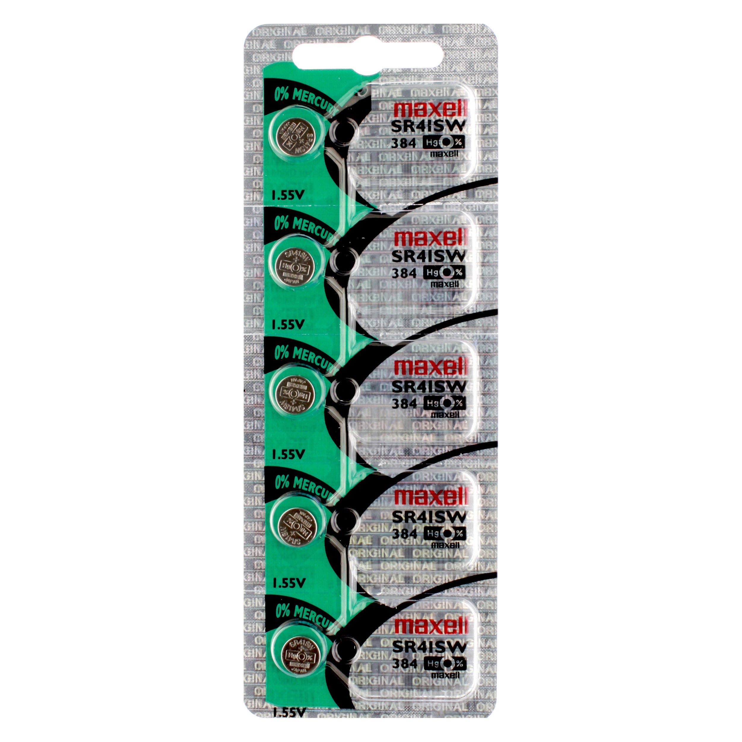Maxell 384 (SR41SW) Battery, Pk/5