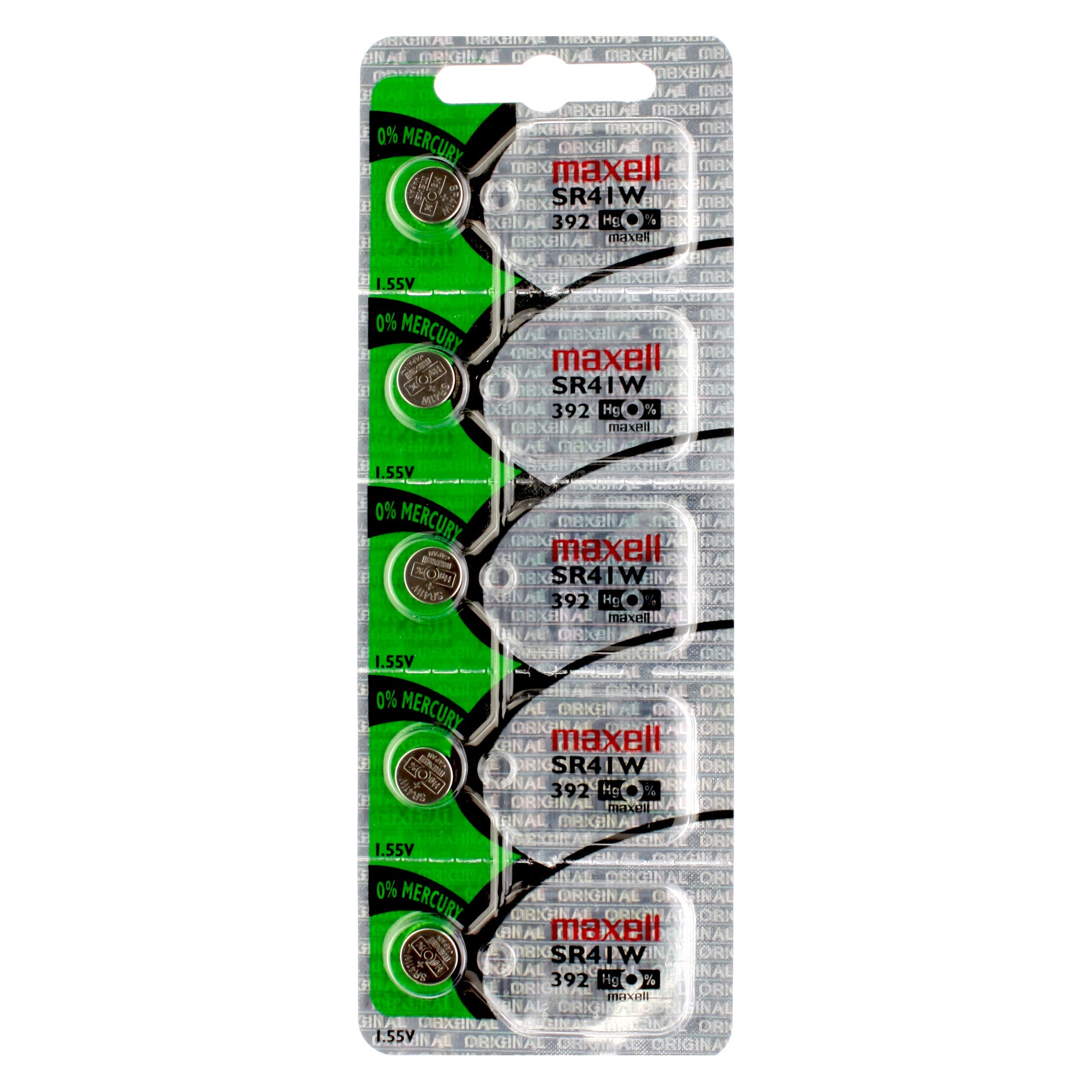 Maxell 392 (SR41W) Battery, Pk/5