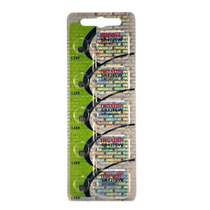 Maxell 348 (SR421SW) Battery, Pk/5