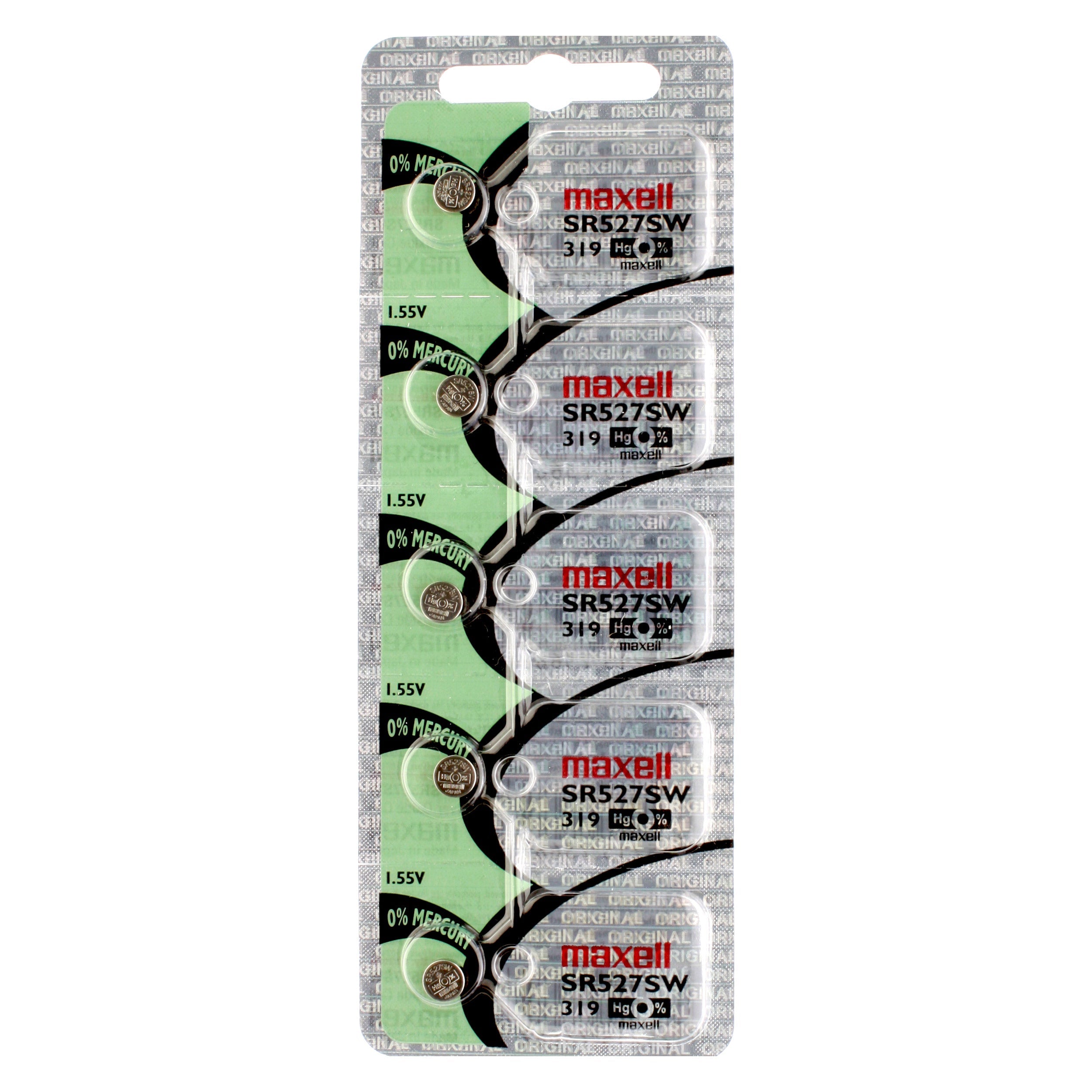 Maxell 319 (SR527SW) Battery, Pk/5