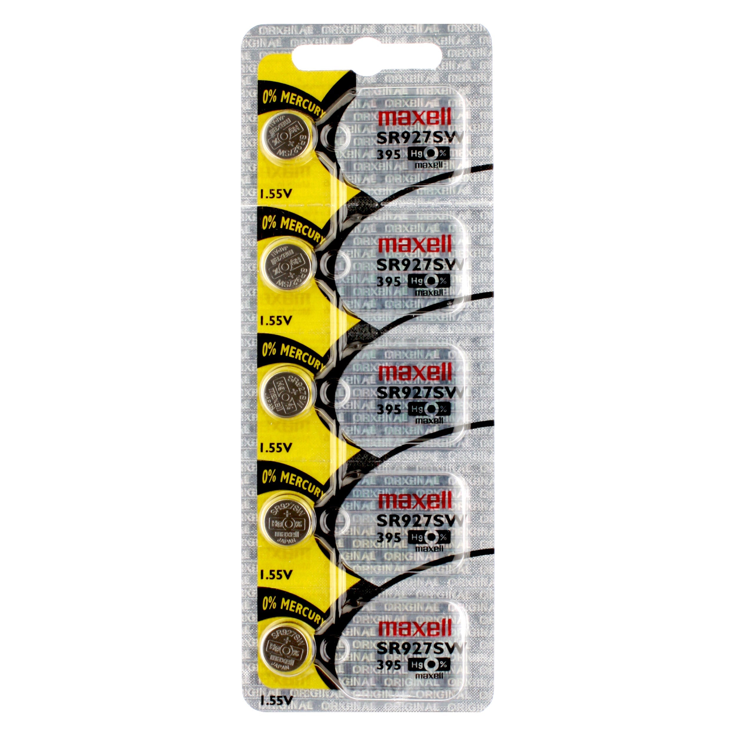 Maxell 395 (SR927SW) Battery, Pk/5