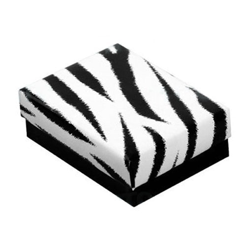 Cotton-Filled Gift Box in Glossy Zebra Print