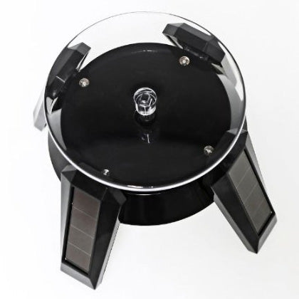 Solar or Battery-Powered Turntables w/4 Blue LEDs, 3.85" W