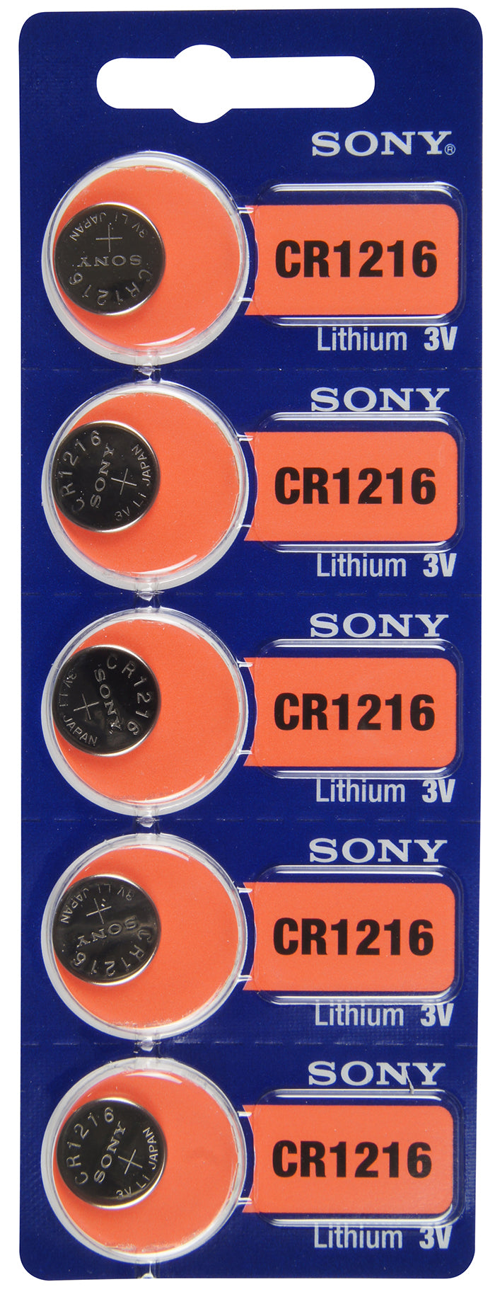 Sony/Murata 1216 (CR1216) Battery, Pk/5