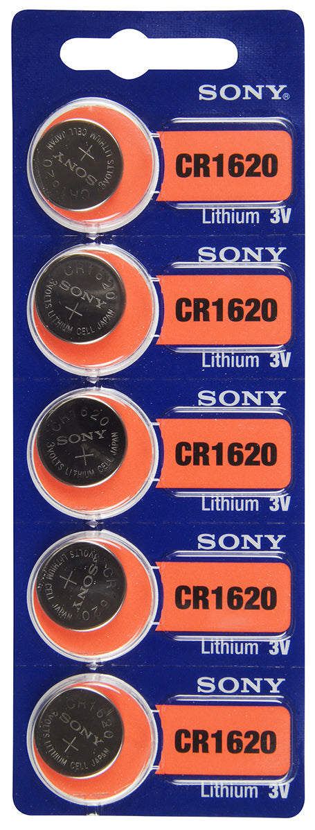 Sony/Murata 1620 (CR1620) Battery, Pk/5