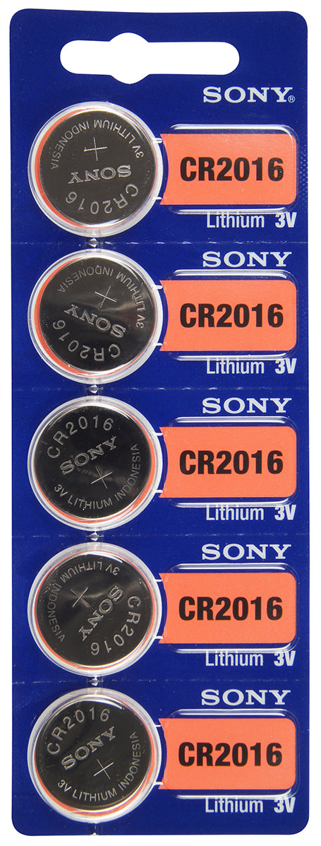 Sony/Murata 2016 (CR2016) Battery, Pk/5