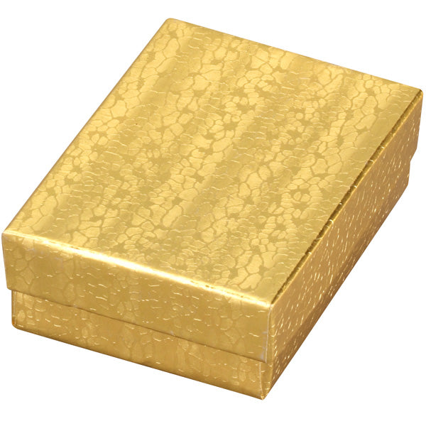 Cotton-Filled Gift Box in Gold Foil