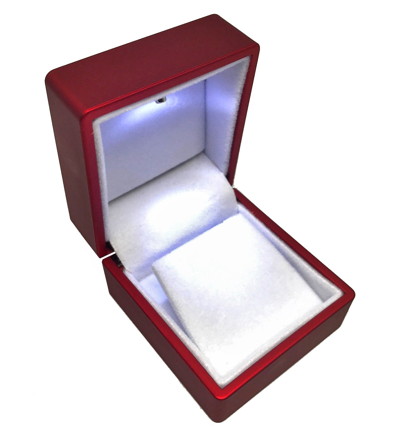 "Lumina Moderna" Stud Earring or Pendant Box in Shimmering Ruby