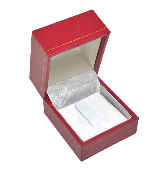 "Designer" Ring Clip Box in Coral & Diamond (2-Pc. Packer)