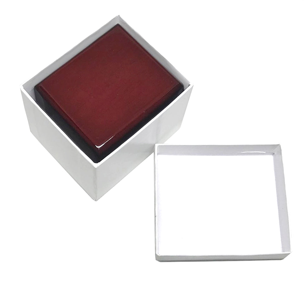 "Kyoto" Stud Earring or Pendant Box in Mahogany & Pearl