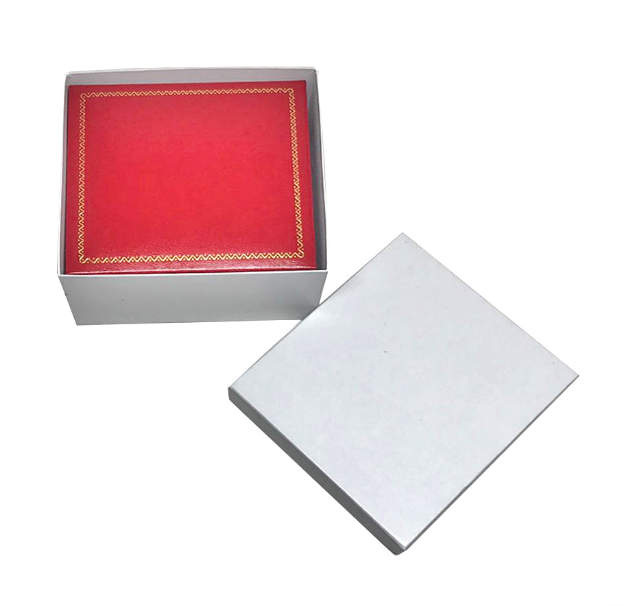 "Designer" Bangle Box in Coral & Diamond (2-Pc. Packer)