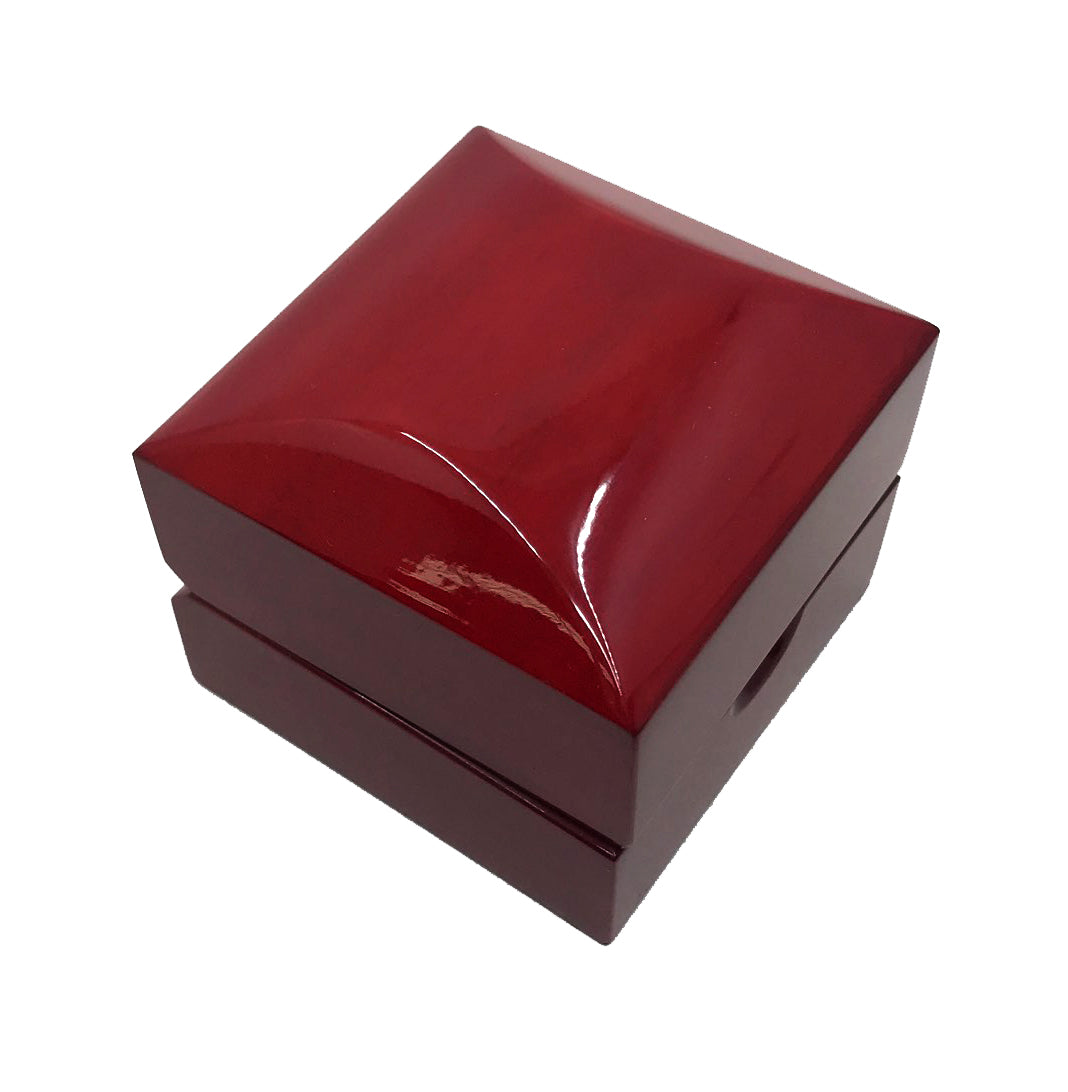 "Madagascar" Stud Earring or Pendant Box in Mahogany & Pearl