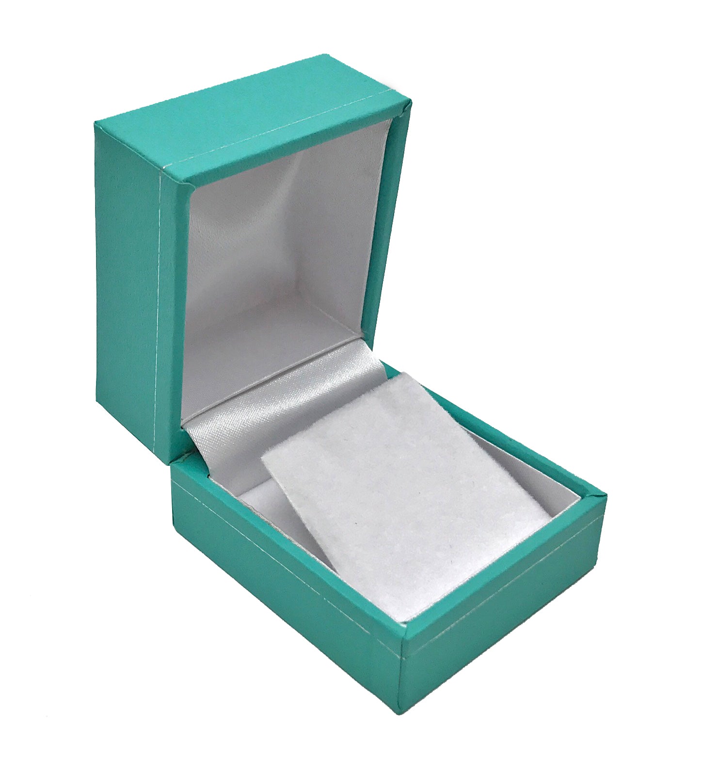 "Manhattan" Stud Earring or Pendant Box in Turquoise w/Silver Trim