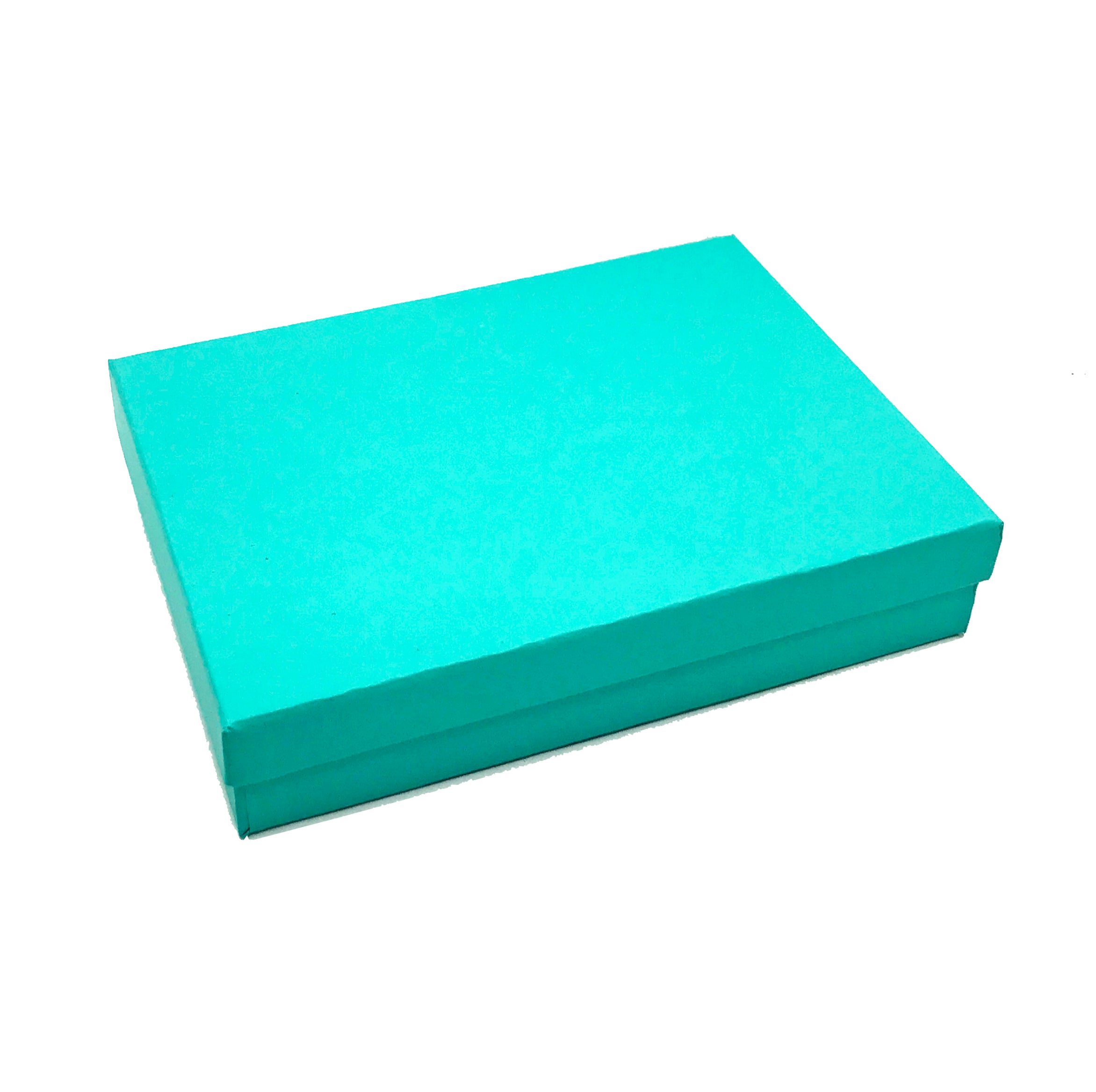 "Manhattan" Necklace Box in Turquoise w/Silver Trim