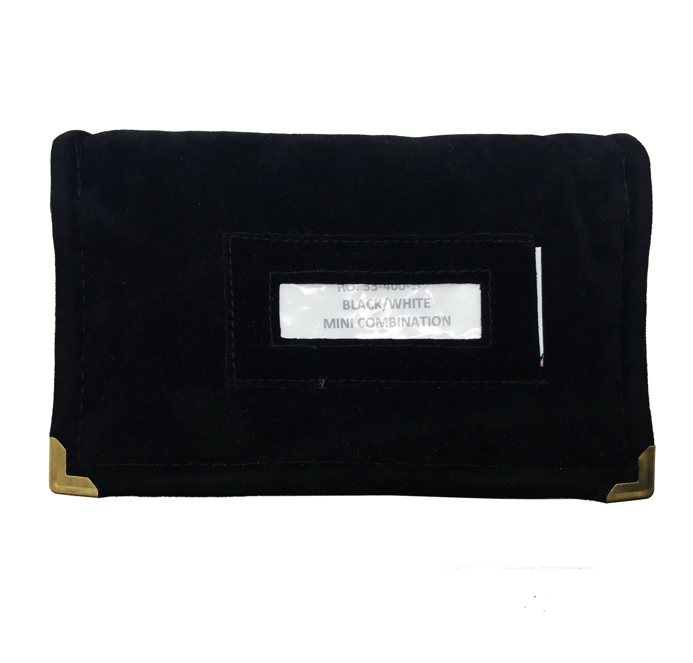 Combination Jewelry Rolls in Black Velour, 4.5 x 6.5 in.