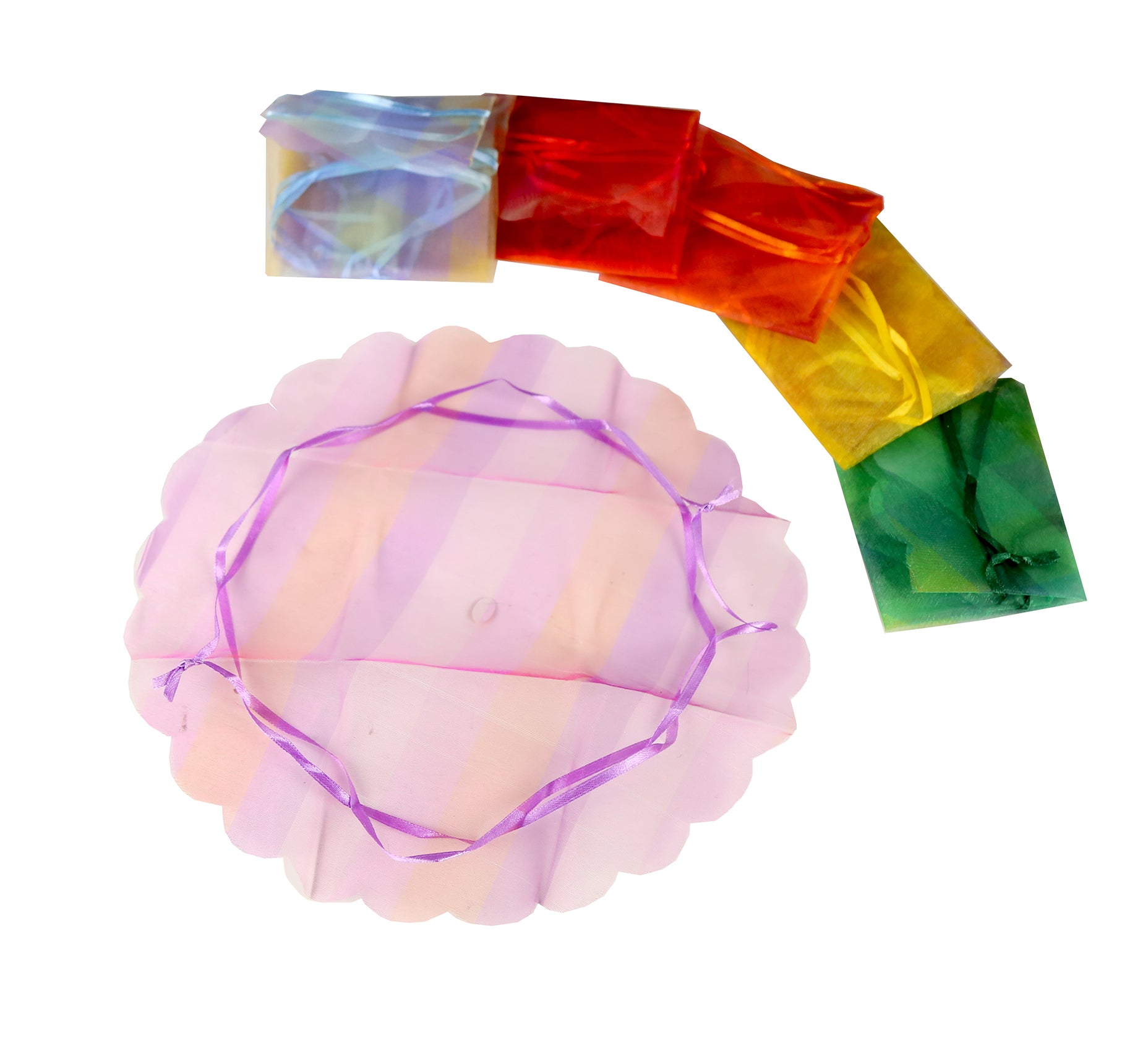 Organza Cinch Pouches in Assorted Colors, 10" W