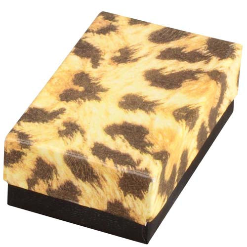 Cotton-Filled Gift Box in Glossy Leopard Print