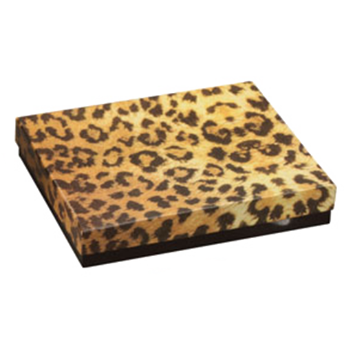 Cotton-Filled Gift Box in Glossy Leopard Print