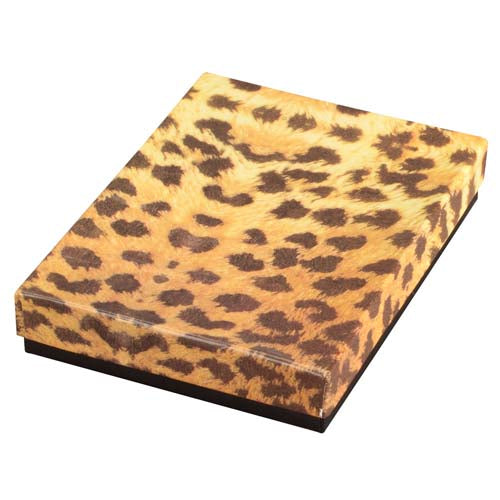 Cotton-Filled Gift Box in Glossy Leopard Print