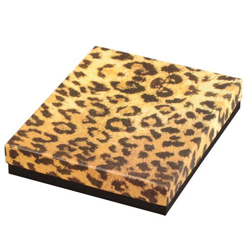 Cotton-Filled Gift Box in Glossy Leopard Print