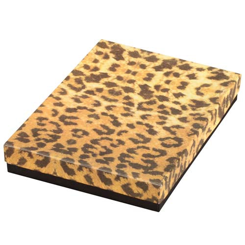 Cotton-Filled Gift Box in Glossy Leopard Print