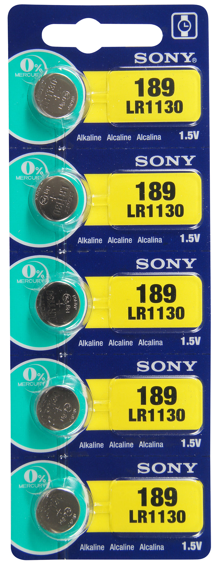 Sony/Murata LR1130 (LR54) Battery, Pk/5