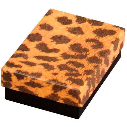 Cotton-Filled Gift Box in Glossy Leopard Print