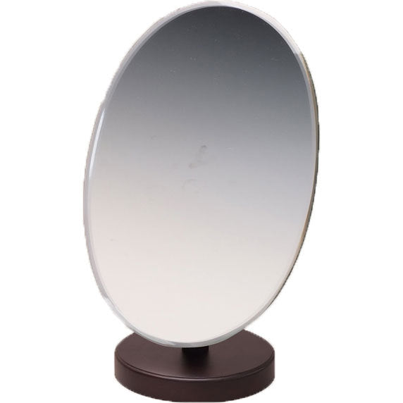 Adjustable Oval Mirrors on Wood Base, 9" L x 6" W