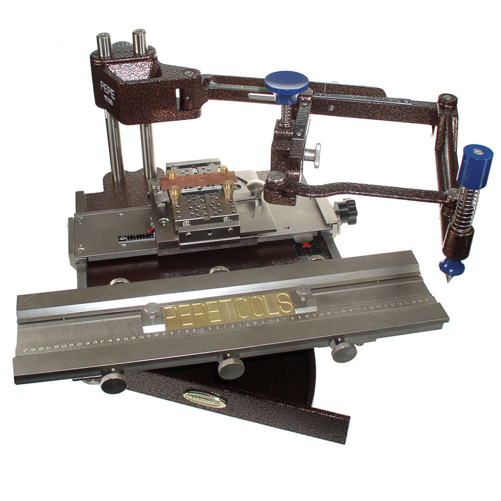 Pepe Horizontal/Flat Engraving Machine w/ 1 Set of Single Line Font